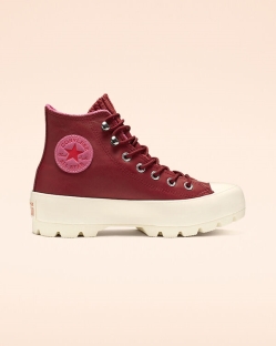 Botas Converse Chuck Taylor All Star GORE-TEX Lugged Waterproof Leather Para Mujer - Oscuro Rojas/Ro